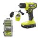 RYOBI ONE+ 18V Cordless 3/8 in. Drill/Driver Kit with 1.5 Ah Battery, Charger, and Impact Rated Driving Set (50-Piece)