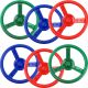 6 Pack Plastic Playground Steering Wheel 25.8cm Diameter 3 Colors for Swings Treehouses Easy Install Durable