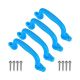 Blue PP Plastic Playground Grab Handles 4-Pack with Stainless Steel Screws for Indoor Outdoor Playset