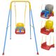 Toddler Swing with Soft Cushion, Foldable Coated Metal Frame, 3 Modes, Indoor Outdoor Use, 1 Pack