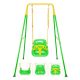 3-in-1 Foldable Metal Swing Set Frame for Toddlers Indoor Outdoor Use with Non-slip Pads 200LBS Capacity 1 Pack