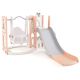 HONEY JOY 7 in. 1 L-shaped Toddle Swing and Slide Set Freestanding Toddler Slide Playset w/ Swing Pink