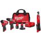 Milwaukee M12 FUEL 12-Volt Lithium-Ion Brushless Cordless Hammer Drill and Impact Driver Combo Kit and 1/4 in. Ratchet (3-Tool)