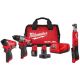 Milwaukee M12 FUEL 12-Volt Lithium-Ion Brushless Cordless Hammer Drill and Impact Driver Combo Kit and 3/8 in. Ratchet (3-Tool)