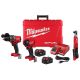 Milwaukee M18 FUEL 18V Lithium-Ion Brushless Cordless Hammer Drill and Impact Driver Combo Kit with M12 1/2 in. Ratchet (3-Tool)