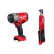 Milwaukee M18 FUEL 18V Lithium-Ion Brushless Cordless 1/2 in. Impact Wrench with Friction Ring with 3/8 in. Cordless Ratchet
