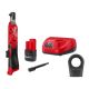 Milwaukee M12 12V Lithium-Ion 1/4 in. Cordless Ratchet Kit with Battery, Protective Boot, Charger and Bag
