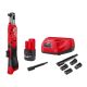 Milwaukee M12 12V Lithium-Ion 3/8 in. Cordless Ratchet Kit with Battery, Modular Trigger Cap, and Charger