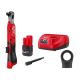 Milwaukee M12 12V Lithium-Ion 1/2 in. Cordless Ratchet Kit with Battery, Protective Boot, Charger and Bag