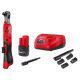 Milwaukee M12 12V Lithium-Ion 1/2 in. Cordless Ratchet Kit with Battery, Modular Trigger Cap, and Charger