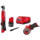 Milwaukee M12 12V Lithium-Ion 1/2 in. Cordless Ratchet Kit with Battery, Charger, Bag and M12 FUEL 12V 3 in. Cut Off Saw