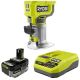 RYOBI ONE+ 18V Cordless Compact Fixed Base Router with ONE+ 18V HIGH PERFORMANCE 4.0 Ah Battery and Charger