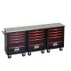 MYWISH Heavy-Duty 67 in. W x 14 in. D 15-Drawer Matte Black Interlocking Rolling Tool Cabinet with Stainless Steel Tops