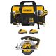 DEWALT 20-Volt MAX Lithium-Ion Cordless 2-Tool Combo Kit and 6-1/2 in. Circular Saw with (2) 4.0 Ah Batteries Charger & Kit Bag