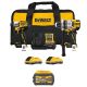DEWALT 20V MAX Lithium-Ion Cordless 2-Tool Combo Kit with FLEXVOLT 20V/60V MAX 6 Ah Battery, (2) 4 Ah Batteries, Charger & Bag
