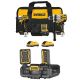 DEWALT 20-Volt MAX Lithium-Ion Cordless 2-Tool Combo Kit and LED Adjustable Work Light w/ (2) 4 Ah Batteries Charger & Kit Bag
