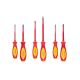 TEKTON Phillips, Slotted, Square Insulated Screwdriver Set, 6-Piece (#1-#2,5.5-6.5 mm, #1-#2)