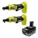 RYOBI ONE+ HP 18V Brushless Cordless Compact Ratchet 2-Tool Combo Kit with ONE+ 18V 4.0 Ah HIGH PERFORMANCE Battery