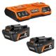 RIDGID 18V Dual Port Charger with (2) 8.0 Ah MAX Output EXP Batteries with 18V Dual Port Simultaneous Charger