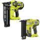 RYOBI ONE+ HP 18V Brushless Cordless 16-Gauge Straight Finish Nailer (Tool Only) with ONE+ 18V 18-Gauge AirStrike Brad Nailer