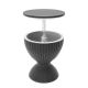 32 qt. Outdoor Cooler Table, Height-Adjustable Patio Bar Tables 8-Gal. Beer and Wine Cooler, 3-in-1 Rattan Style