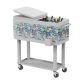 Karl home 80 qt. Patio Cooler Cart with Cartoon Prints in Light gray