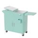 Karl home 80 qt. Patio Cooler Cart With Cabinet And Foldable Side Table in Green