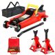 MYWISH 2-Ton Low Profile Steel Racing Floor Jack with Single Piston Quick Lift Pump