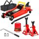 MYWISH 2-Ton Low Profile Steel Racing Floor Jack with Single Piston Quick Lift Pump