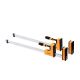 ‚ÄéPOWERTEC 36 in. Parallel Clamps for Woodworking, 90 Degree Heavy Duty Steel Bar Jaw Clamp Spreader Tool, 2-Pack