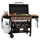Royal Gourmet 4-Burner Propane Gas Griddle with Hood, Collapsible Side Shelves, 52000 BTU, Stylish Antique Bronze Control Panel