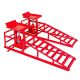MYWISH Hydraulic Steel Car Service Ramps 5.5 Ton Low-Profile High-Lift Auto Ramps with Support Jack for Garage Repair 2-Pack