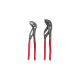TEKTON Pliers Set, 2-Piece (Pliers Wrench, Angle Nose Push Button Adjustable)