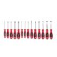 TEKTON Phillips and Slotted Screwdriver Set-4 in. Shanks, 14-Piece (#0-#4, 3-14 mm)