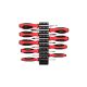 TEKTON Slotted Screwdriver Set with Modular Organizers-4 in. Shanks, 9-Piece (3-14 mm)