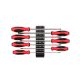 TEKTON Slotted Screwdriver Set with Modular Organizers-8 in. Shanks, 7-Piece (4-14 mm)