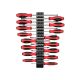 TEKTON Slotted Screwdriver Set with Modular Organizers-4,8 in. Shanks, 16-Piece (3-14 mm)