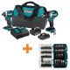 Makita 18V LXT Brushless Cordless 2-pc Combo Kit 2.0Ah/4.0Ah with IMPACT XPS Impact Rated Screwdriver Drill Bit Set (60-Piece)