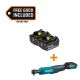 Makita 18V LXT Lithium-Ion Battery Pack 5.0 Ah with LED Charge Level (2-Pack) with 3/8 in./1/4 in. 18V LXT Square Drive Ratchet