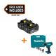 Makita 18V LXT Lithium-Ion High Capacity Battery Pack 5.0 Ah with LED Charge Level Indicator (2-Pack) with 18V LXT Heat Gun