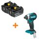 Makita 18V LXT Lithium-Ion Battery Pack 5.0 Ah with LED Charge Level (2-Pack) with 18V LXT Brushless 1/4 in. Impact Driver
