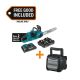 Makita LXT 16 in. 18V X2 (36V) Brushless Battery Chainsaw Kit with 4 Batteries (5.0 Ah) with 18V LXT/12V max CXT Speaker