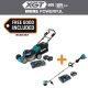 Makita 40V max XGT Brushless 21 in. Walk Behind Self-Propelled Mower Kit (8.0Ah) with XGT Brushless String Trimmer Kit (4.0 Ah)