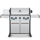 Broil King Baron S 590 Pro IR 5-Burner Propane Gas Grill in Stainless Steel with Side Burner and Rear Rotisserie Burner