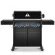 Broil King Baron 590 Pro Shadow 5-Burner Propane Gas Grill in Black with Side Burner and Rear Rotisserie Burner