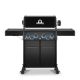 Broil King Baron 490 Pro Shadow 4-Burner Natural Gas Grill in Black with Side Burner and Rear Rotisserie Burner