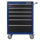 Indomitus 6-Drawers Multifunctional Tool Cart (13 in. W) With Wheels - Blue and Black