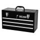 Indomitus 3-Drawer Metal Tool Box 18.1 in. W Portable Steel Chest with Metal Cylinder Lock, Latch Closure and Black Powder Coating