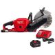Milwaukee M18 FUEL ONE-KEY 18V Lithium-Ion Brushless Cordless 9 in. Cut Off Saw w/ M18 FORGE XC8. 0 Starter Kit