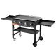 VEVOR Gas Griddle, 4-Burner Flat Top Grill, 36 in. Grill Plate Propane with Wheels, 60000 BTU Outdoor, Pulse Ignition, Black